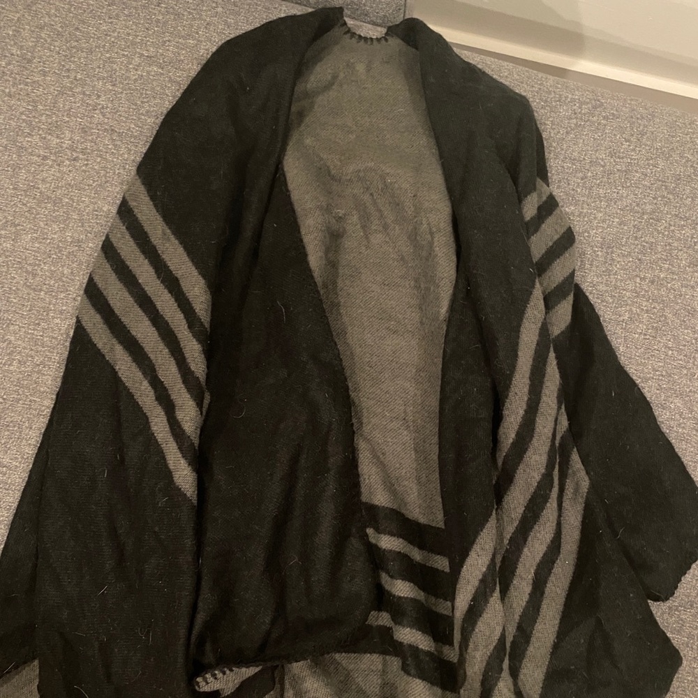 Shawl Over the Shoulder Sweater Poncho Reversible
